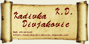 Kadivka Divjaković vizit kartica